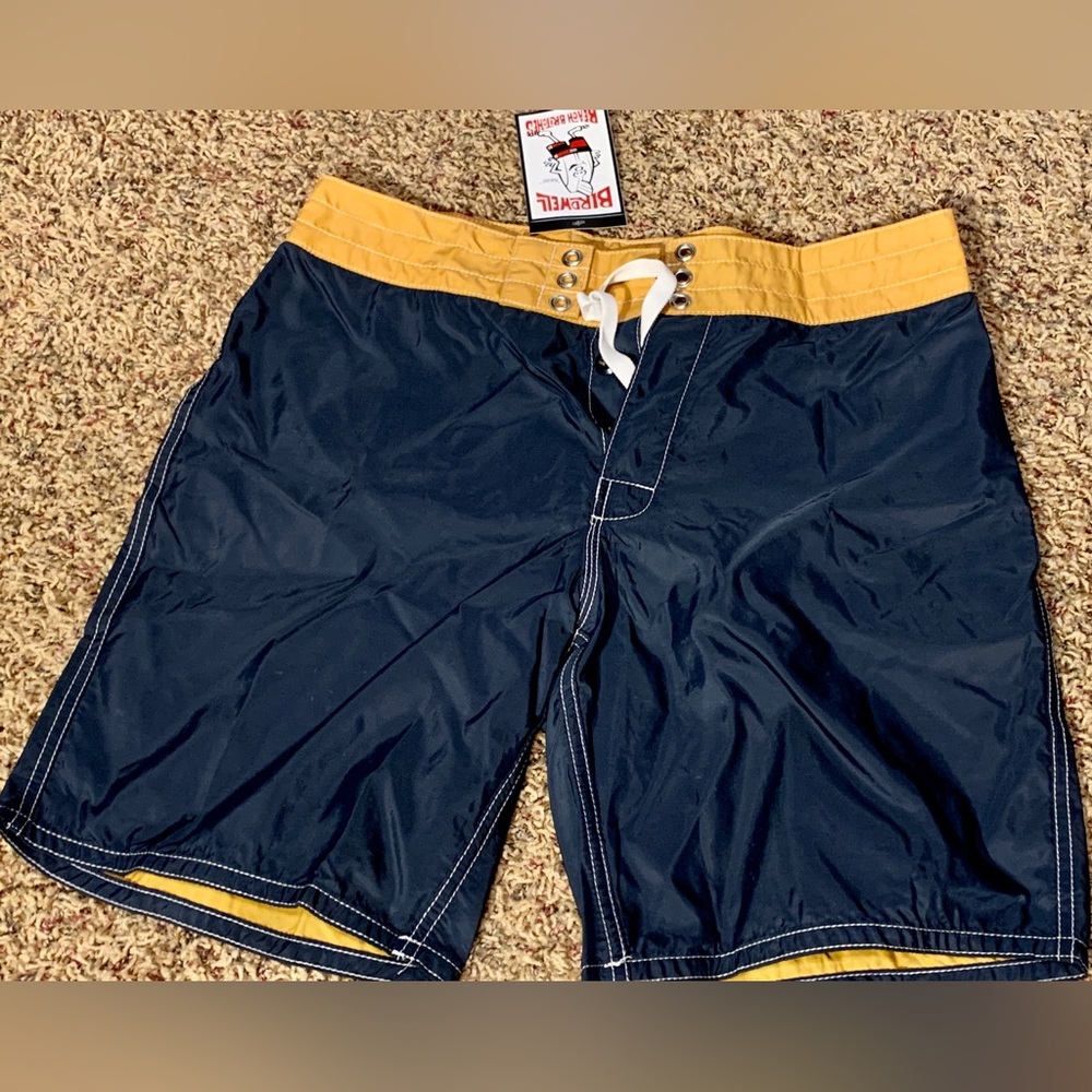 BNWT. Birdwell Beach Britches 311 board shorts. 32. USA (CA) Blue & yellow.